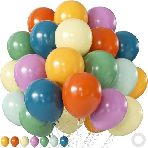 Miniatura 16 de Globos rojos y negros, 60 globos de oro rojo y negro de 12 pulgadas con globos de confeti dorado para graduación, Año Nuevo, películas de casino