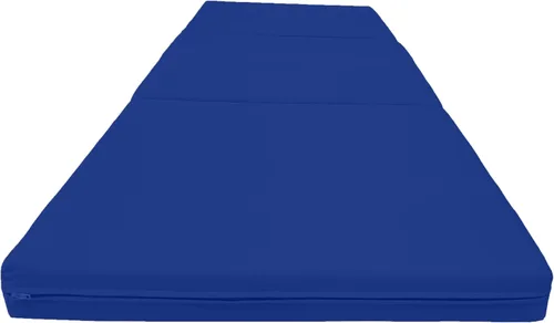 D&D Futon Furniture Camas de espuma triple Shikibuton azul real, 3 x 27 x 75, espuma blanca resistente de alta densidad de 1.8 libras, alfombrillas