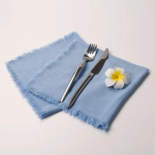 Miniatura 5 de Juego de 8 servilletas de tela de lino de algodón para el día de San Valentín, servilletas hechas a mano con flecos para bodas elegantes, Navidad
