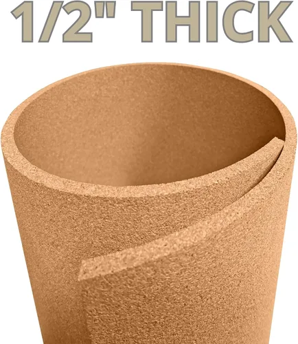 Miniatura 2 de Manton Cork Rollo de corcho de alta calidad, 4 x 4 x 1/2 pulgadas, material de grado 100% natural para tablones de anuncios, fotos decorativas