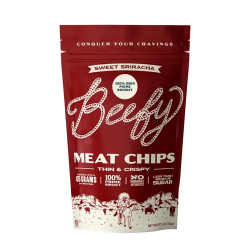 Miniatura 18 de BEEFY Meat Chips - Mostaza Miel - 2.5oz. 100% Prime Brisket. 13g de proteína por onza.