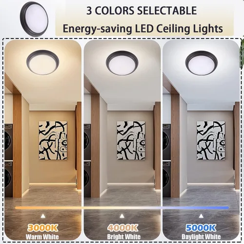 Miniatura 3 de YoonLIT - Lámpara de techo LED de montaje empotrado de 7 pulgadas, 120 V, 3000 K/4000 K/5000 K CCT ajustable, lámpara de techo regulable, 12 W, 800