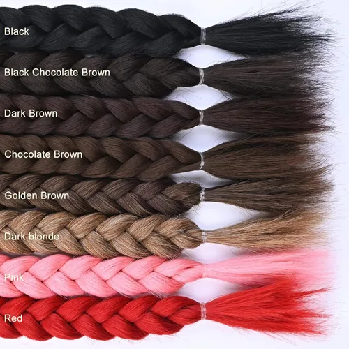 Miniatura 6 de YOGFIT 2 piezas Extensión de cola de caballo trenzada DIY, extensión de cola de caballo larga y lacia con envoltura natural, cabello sintético suave