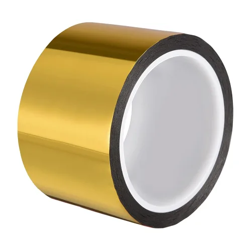 Miniatura 7 de uxcell Cinta metalizada en tono dorado de 1.378 in x 164.0 ft/164 pies cinta decorativa para artes gráficas, ribete de barco