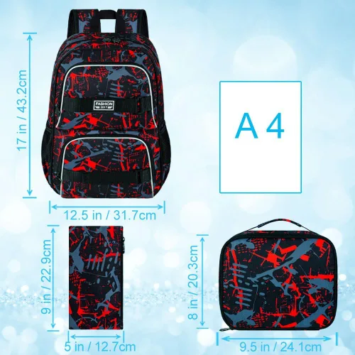 Miniatura 12 de Mochila para laptop, 16 pulgadas, bolsa escolar y bolsa de almuerzo, mochilas resistentes al agua para adolescentes, niñas, mujeres, estudiantes