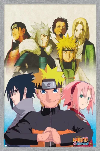 Miniatura 8 de Trends International Naruto Shippuden - Póster de pared de arte clave, 14.725 x 22.375 pulgadas, versión enmarcada de madera de granero