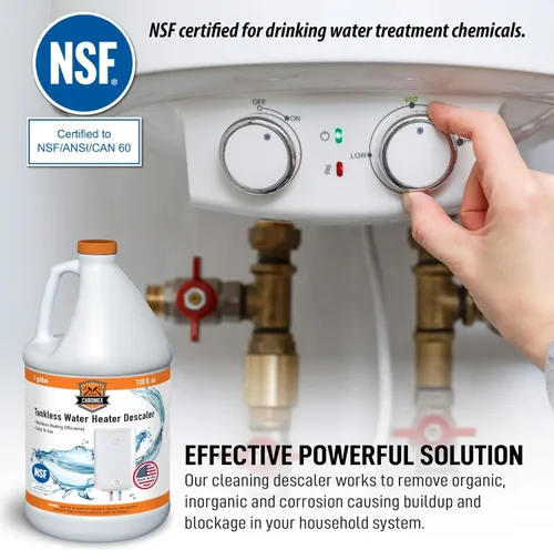 Miniatura 2 de Chromex - Solución para desincrustar calentadores de agua sin tanque Desincrustante altamente efectivo, 1 galón