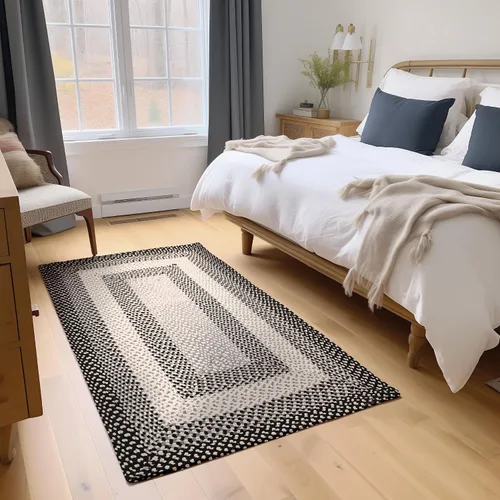 Miniatura 36 de Super Area Rugs Alfombra Trenzada Estilo Granja de 20x30 Pulgadas - Alfombra de Algodón Natural Suave para Baño, Cocina, Entrada - Alfombra Tejida