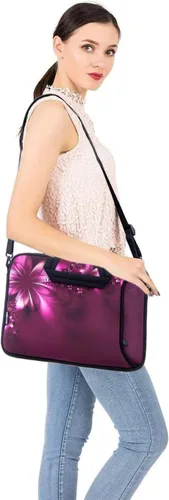 Miniatura 2 de RICHEN - Bolso cruzado con asa para laptops, iPads, libros electrónicos y tabletas infantiles, con bolsillo Flores
