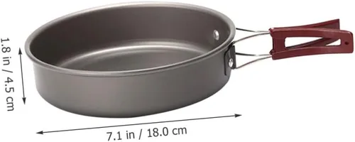 Miniatura 2 de Gatuida Sartén de aluminio antiadherente, 150, camping, multiusos