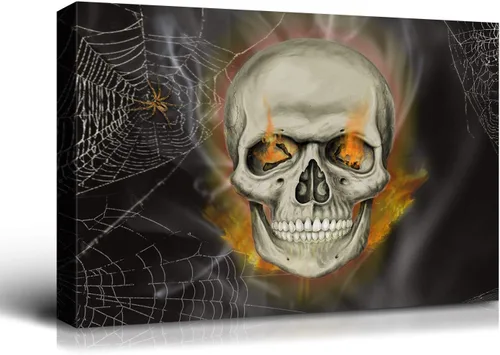 Miniatura 72 de Denozer - Pintura artística de pared de Halloween, impresión artística sobre lienzo para dormitorio, sala de estar, decoración de pared del hogar
