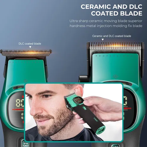 Miniatura 4 de VGR 885 S2 - Kit de cortapelos y recortadores de peluquería inalámbricos, profesional para hombres, kit de corte de pelo con cuchillas de cerámica