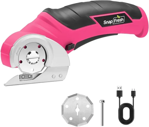 Miniatura 10 de SnapFresh Tijeras Eléctricas Inalámbricas, Cortador de Caja Mini Eléctrico de 4V, Herramienta de Corte de Alfombra y Cartón con Hoja