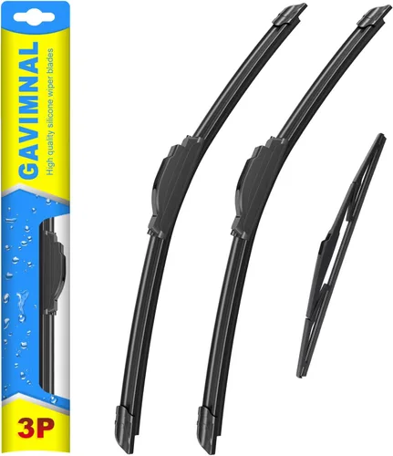 Miniatura 16 de Gavimnal® 15"+15"+13" escobillas limpiaparabrisas de silicona de repuesto para Jeep Wrangler JK 2008-2018 Jeep Wrangler 2007-2017, escobillas