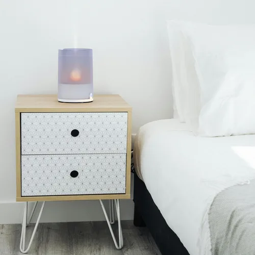 Miniatura 5 de Vornado Votiv Humidificador ultrasónico de 4 habitaciones para toda la habitación con iluminación ambiental, salida de 1 galón, asa de transporte