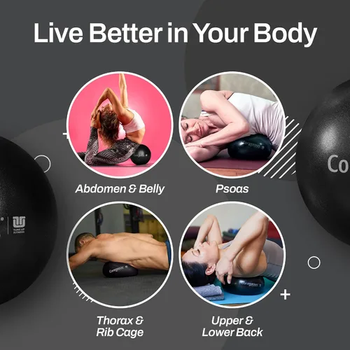 Miniatura 3 de Tune Up Fitness Pelota Coregeous Herramienta de liberación de Psoas, liberación abdominal, abdominal y espalda baja Pelota de núcleo, pelota