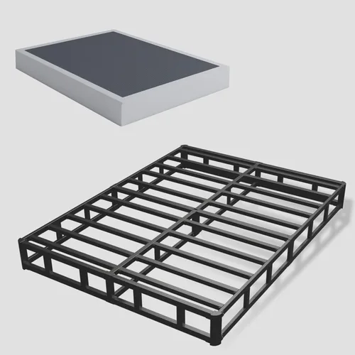 Miniatura 9 de Vehowy - Somier de 9 pulgadas para cama matrimonial, base de colchón de acero resistente/base de cama metálica/sin ruidos/antideslizante/de fácil