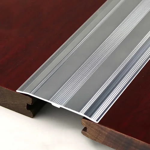 Miniatura 9 de ZIMGOD Tira de transición de piso de madera a azulejo, umbral plano de metal para pisos laminados, puertas, tiras de ribete de alfombras, carpeta
