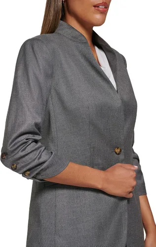 Miniatura 5 de Calvin Klein Blazer de traje de trabajo con cierre de un botón para mujer