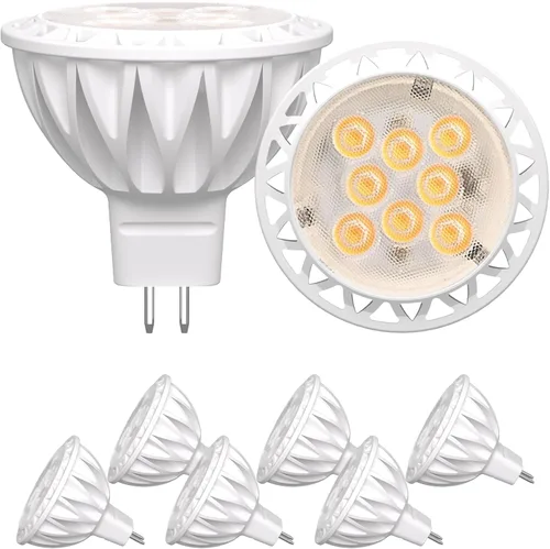 Miniatura 7 de Paquete de 12 bombillas LED MR16, equivalente a 50 W, 5000 K luz blanca diurna 5 W GU5.3 MR16 12 V, ángulo de haz de 38 grados para paisaje, 5000K