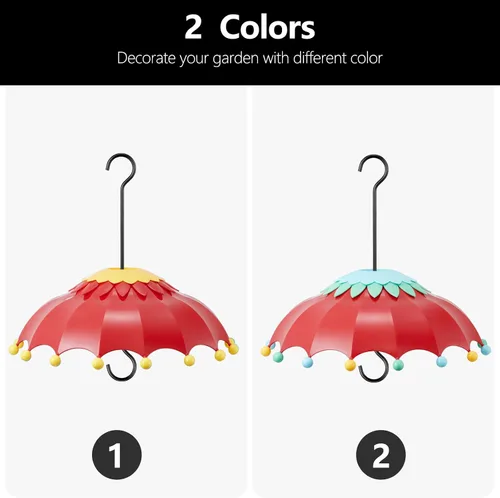 Miniatura 6 de Baffle para comedero de pájaros, cúpula de lluvia con 3 ganchos, adecuado para comederos de colibríes y comederos de aves silvestres, foso