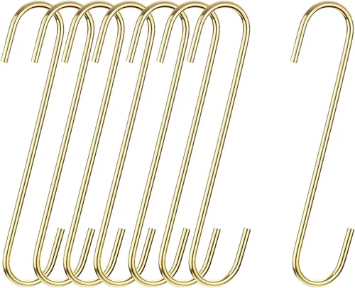 Miniatura 11 de uxcell Ganchos colgantes en S, colgador de acero extra largo de 5 pulgadas (4.724 in), usos en interiores y exteriores para jardín, baño, armario