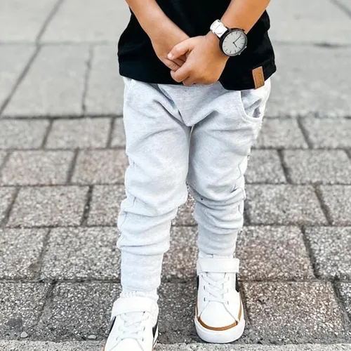 Miniatura 3 de AEEMCEM Pantalones de algodón para bebés y niños, pantalones de harén activos para niños, pantalones deportivos casuales con bolsillo
