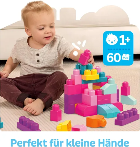 Miniatura 2 de Gran bolsa para construcción First Builders Mega Bloks, Rosado