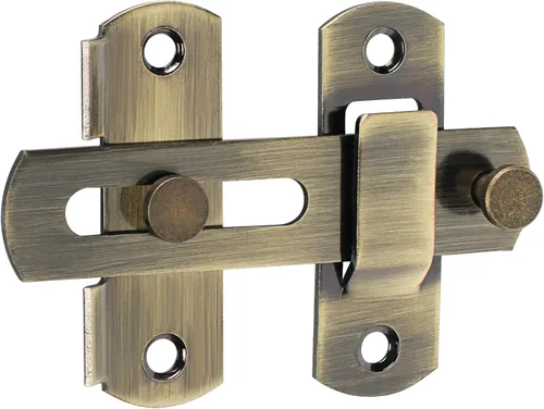 Miniatura 12 de Alise Cerradura de pestillo abatible de 4 pulgadas, Cerradura de seguridad para puerta para cerca de granja de madera, puertas francesas correderas