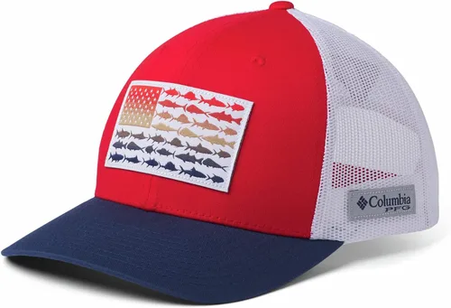 Miniatura 264 de Columbia - Gorra de malla con bandera con árboles unisex para adultos, corona alta