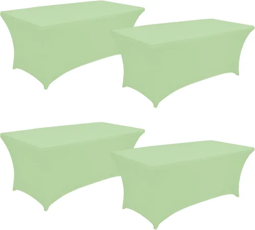 Miniatura 10 de Fivenl Cubierta de Mesa Mantel de Spandex de 6 Pies para Mesas Plegables Cubierta de Mesa Rectangular Ajustada Lavable Resistente a las Arrugas