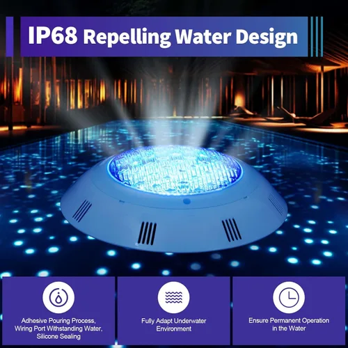 Miniatura 6 de Luz de Piscina de 12V 45W, Luces LED Subacuáticas de Cambio de Color RGB IP68 con Control Remoto (45W)