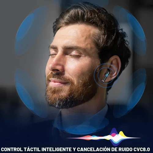 Miniatura 2 de Auriculares inalámbricos, Bluetooth 5.4, auriculares con pantalla LED de energía, bajos estéreo, auriculares Bluetooth intrauriculares