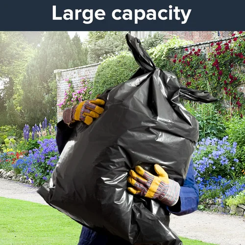 Miniatura 5 de Bolsas de basura grandes de 45 a 50 galones resistentes, 100 paquetes, 38 bolsas de basura de 46 a 2 mil, bolsa de basura negra gruesa y grande