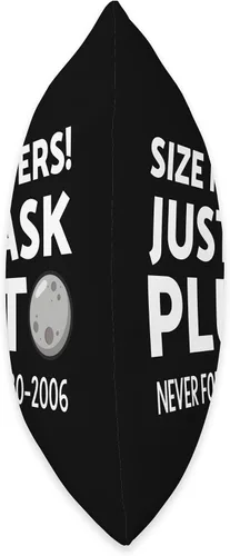 Miniatura 2 de Size Matters Just Ask Pluto Never Forget Pluto Almohada de 16 x 16 pulgadas, multicolor
