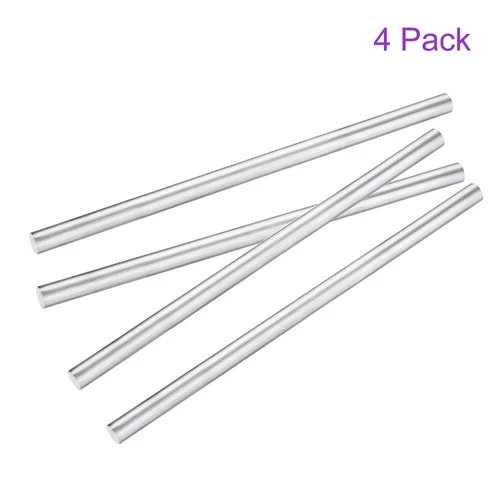Miniatura 5 de DMiotech Paquete de 4 barras redondas de aluminio de 0.472 in de diámetro, 9.843 in de longitud para manualidades, modelo avión