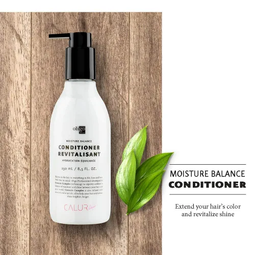 Miniatura 2 de OLIGO PROFESSIONNEL - Acondicionador Calura Moisture Balance - Hombres y Mujeres - Sin parabenos - Para cabello graso - Promueve la longevidad