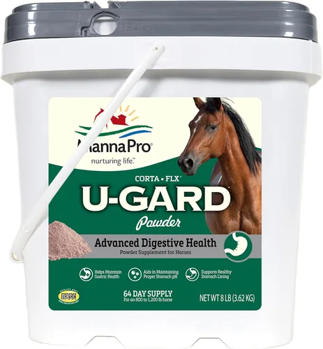 Corta-FLX U-Gard en polvo, suplemento digestivo equino para mantener la salud gástrica, ayuda a prevenir la formación de úlceras, suplemento para