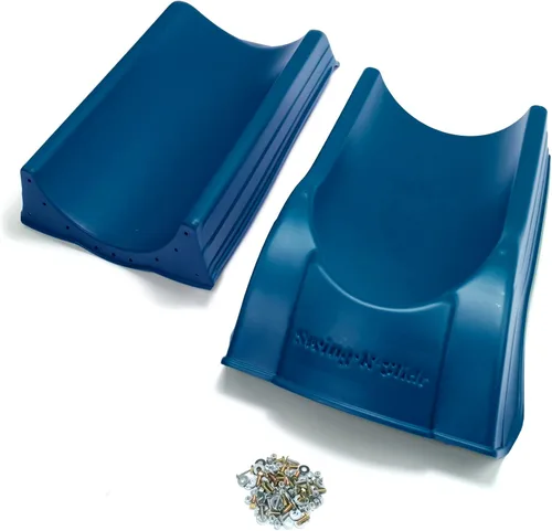 Miniatura 3 de Swing'n'Slide NE 4701 Tobogán Summit de 2 piezas, Resbaladilla de plástico con forma de cuchara para plataformas de 1.2 m, color azul