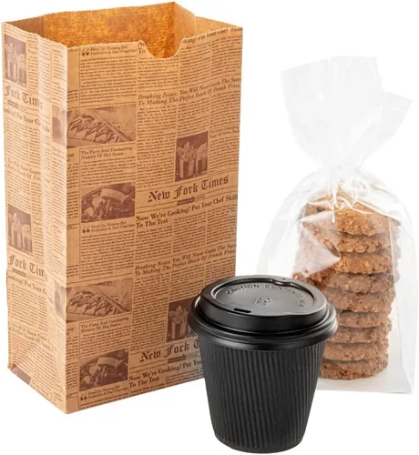 Miniatura 52 de Restaurantware Bag Tek - Bolsas de papel de 2 libras, 100 bolsas de almuerzo desechables, pequeñas para almuerzos, sándwiches y aperitivos, bolsas
