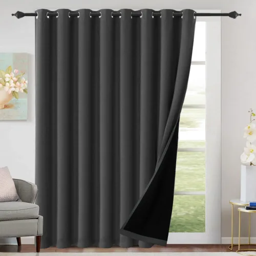 Miniatura 35 de H.VERSAILTEX Cortinas 100% de opacidad para dormitorio, con aislamiento térmico, cortinas opacas completas para sala de estar, cortinas de ventana