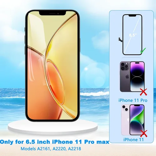 Miniatura 4 de Reemplazo de pantalla para iPhone 11 Pro Max, pantalla LCD de 6.5 pulgadas 3D Touch Full HD, compatible con modelos A2161, A2220, A2218, kit