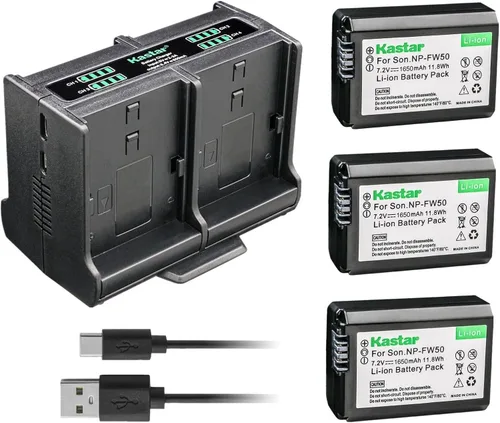 Miniatura 6 de Kastar Cargador de batería cuádruple compatible con Sony ILCE-6300, Alpha α6300, a6300, ILCE-6400, Alpha α6400, a6400, ILCE-6500, Alpha α6500