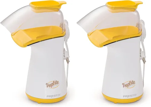 Miniatura 10 de Presto 04869 Popcorn - Taza medidora integrada + mantequilla derretida, fácil de limpiar, envoltura de cable integrada, 18 tazas, aguamarina/blanco