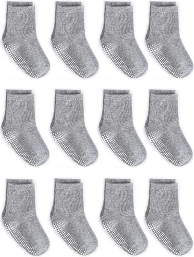 Miniatura 21 de Zaples - Calcetines con suela antideslizante y altura media para bebés, niños y niñas Negro