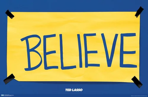Miniatura 10 de Trends International Ted Lasso - Póster de pared Believe, 14.725 x 22.375 pulgadas, versión enmarcada de madera de granero