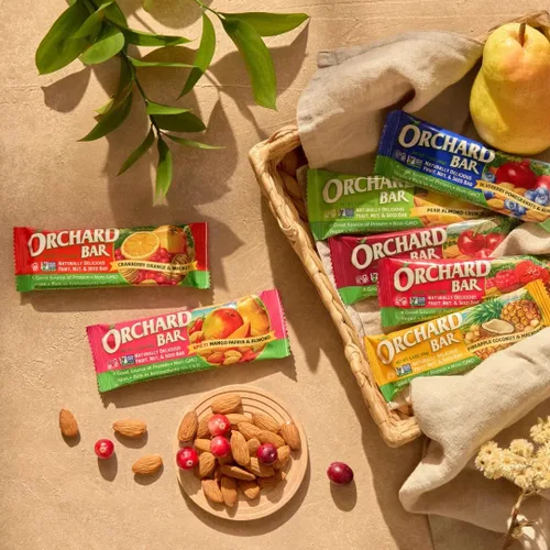Miniatura 5 de Orchard Bar s Barras de frutas y nueces sin OMG, mango y papaya almendra, 1.4 onzas, paquete de 12