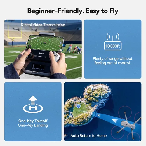 Miniatura 11 de Ruko F11PRO 2 Drone con cámara 6K para adultos, estabilizador de cardán de 3 ejes, 2 baterías para tiempo de vuelo de 70 minutos, transmisión