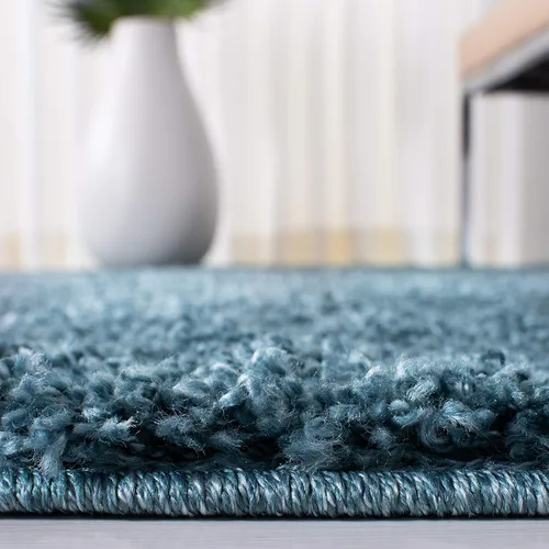 Miniatura 4 de SAFAVIEH Venus Shag Collection - Alfombra decorativa, 2 pies 2 pulgadas x 4 pies, color azul, diseño sólido, no desprende pelusa y de fácil cuidado
