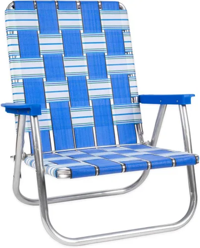 Silla de césped USA plegable de aluminio para patio al aire libre | Sillas con correas resistentes para camping, deportes, playa, jardín y